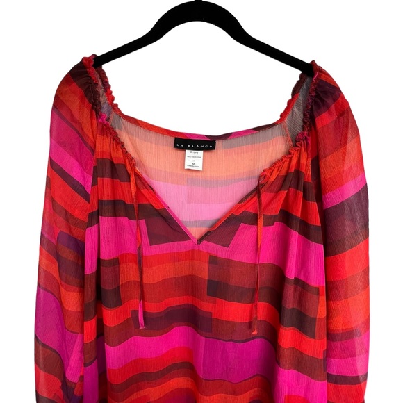 SALE La Blanca Breezy Beauty Sheer Swimsuit Cover NWT - Picture 6 of 7